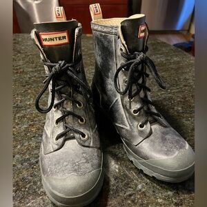 Hunter lace up rain boots. UK 4, EU 37, US 6.5